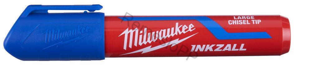 MILWAUKEE INKZALL™ značkovač s plochým hrotom L - modrý